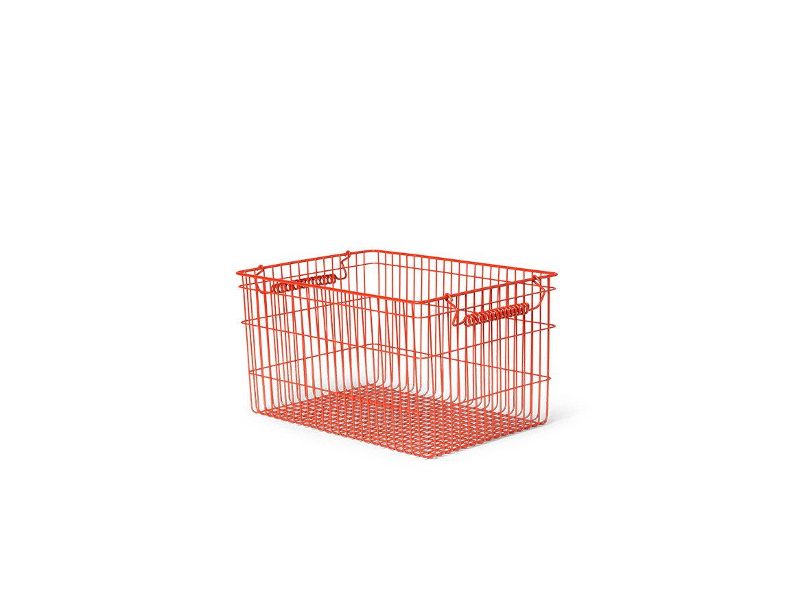 Ferm Living – Cala Stackable Baskets Set of 2 Poppy Punainen