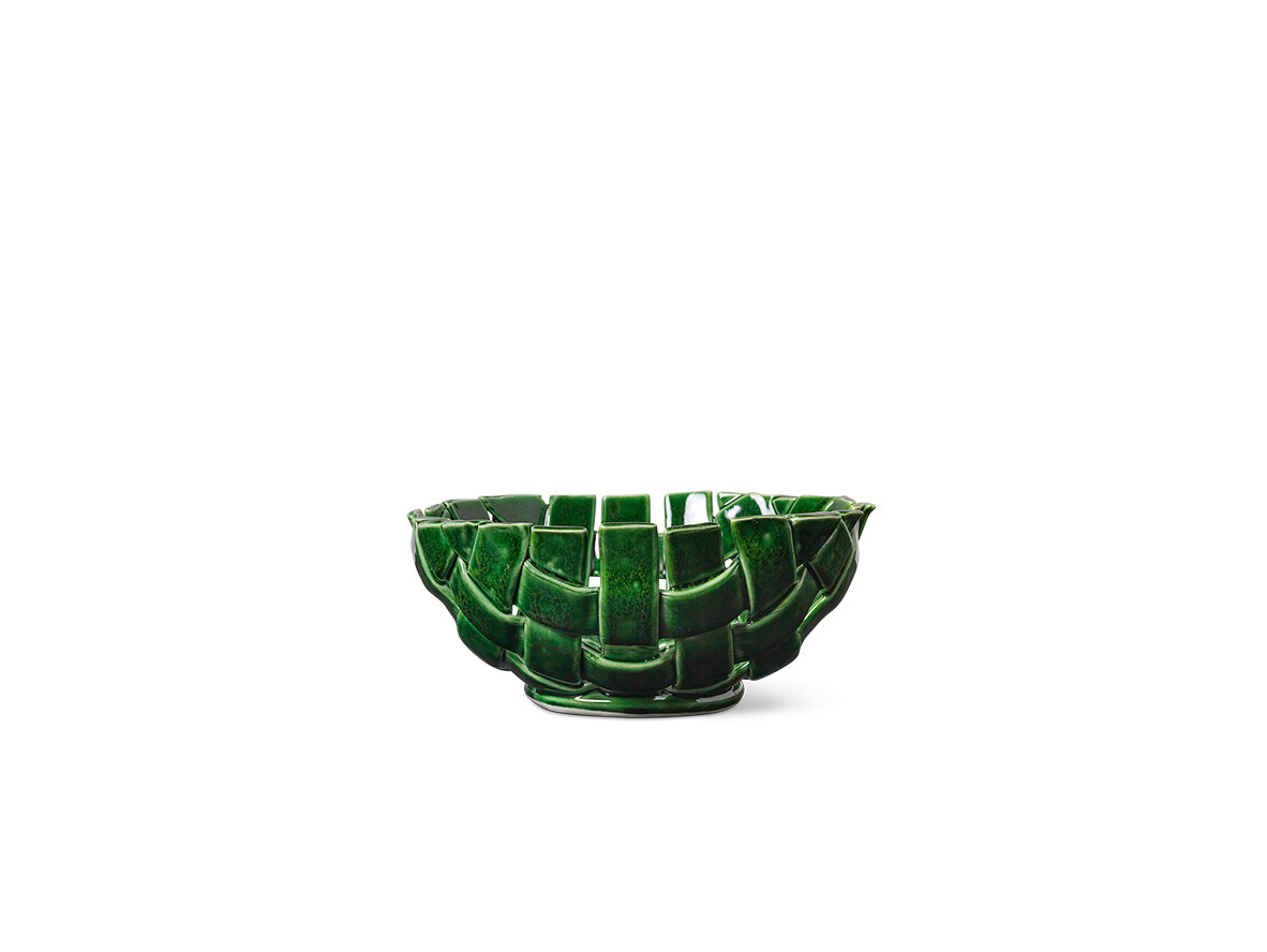 Ferm Living – Plait Bowl Ø24 Emerald Vihreä