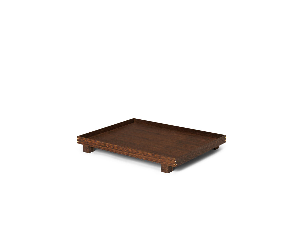 ferm LIVING - Bon Wooden Tray Large Smoked Oak