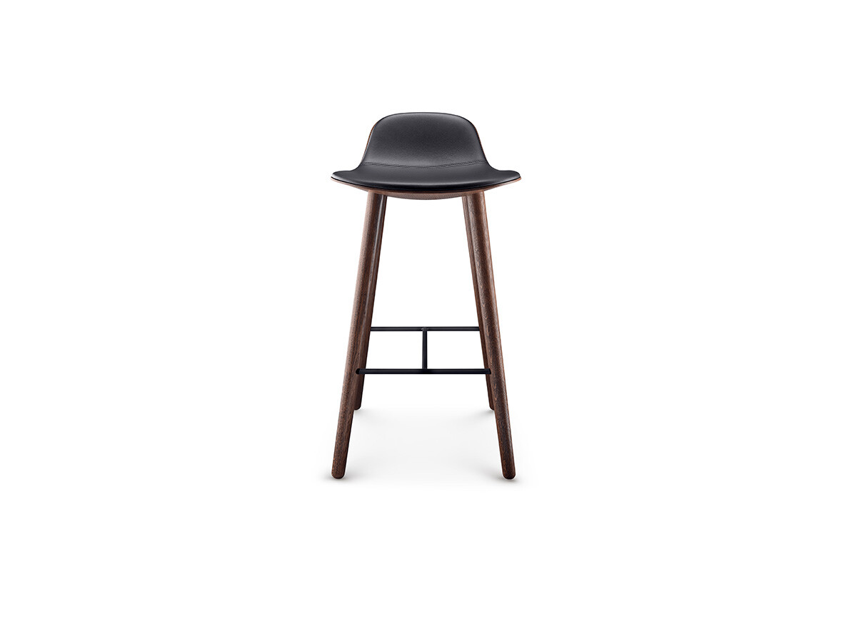 Eva Soloeva solo - Abalone Stool H75 Smoked Oak/Black