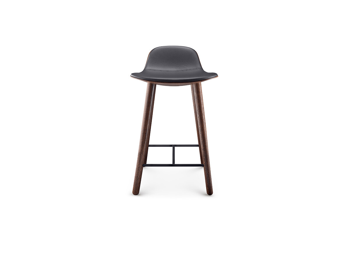 Eva Soloeva solo - Abalone Stool H65 Smoked Oak/Black