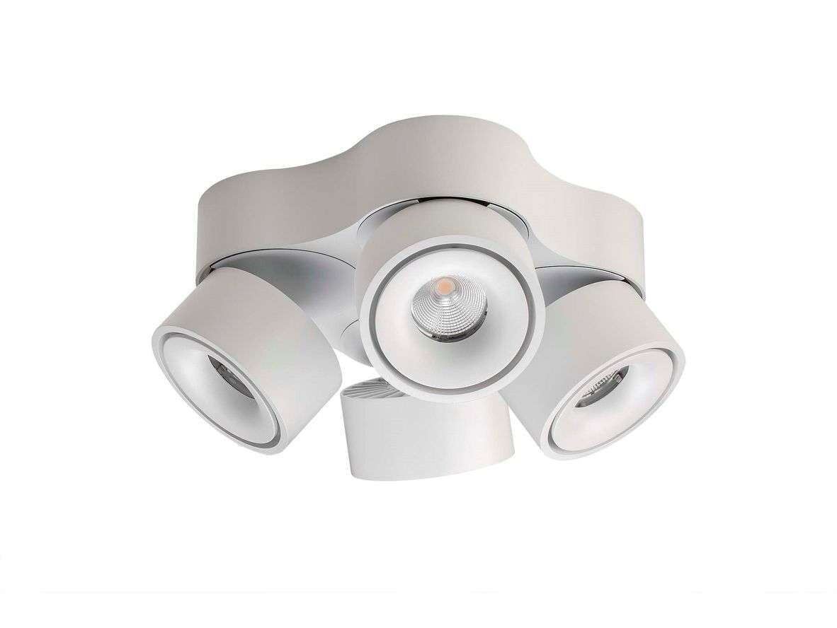 Antidark - Easy Quattro W4100 LED Plafondlamp w/Hole 2700K White Antidark