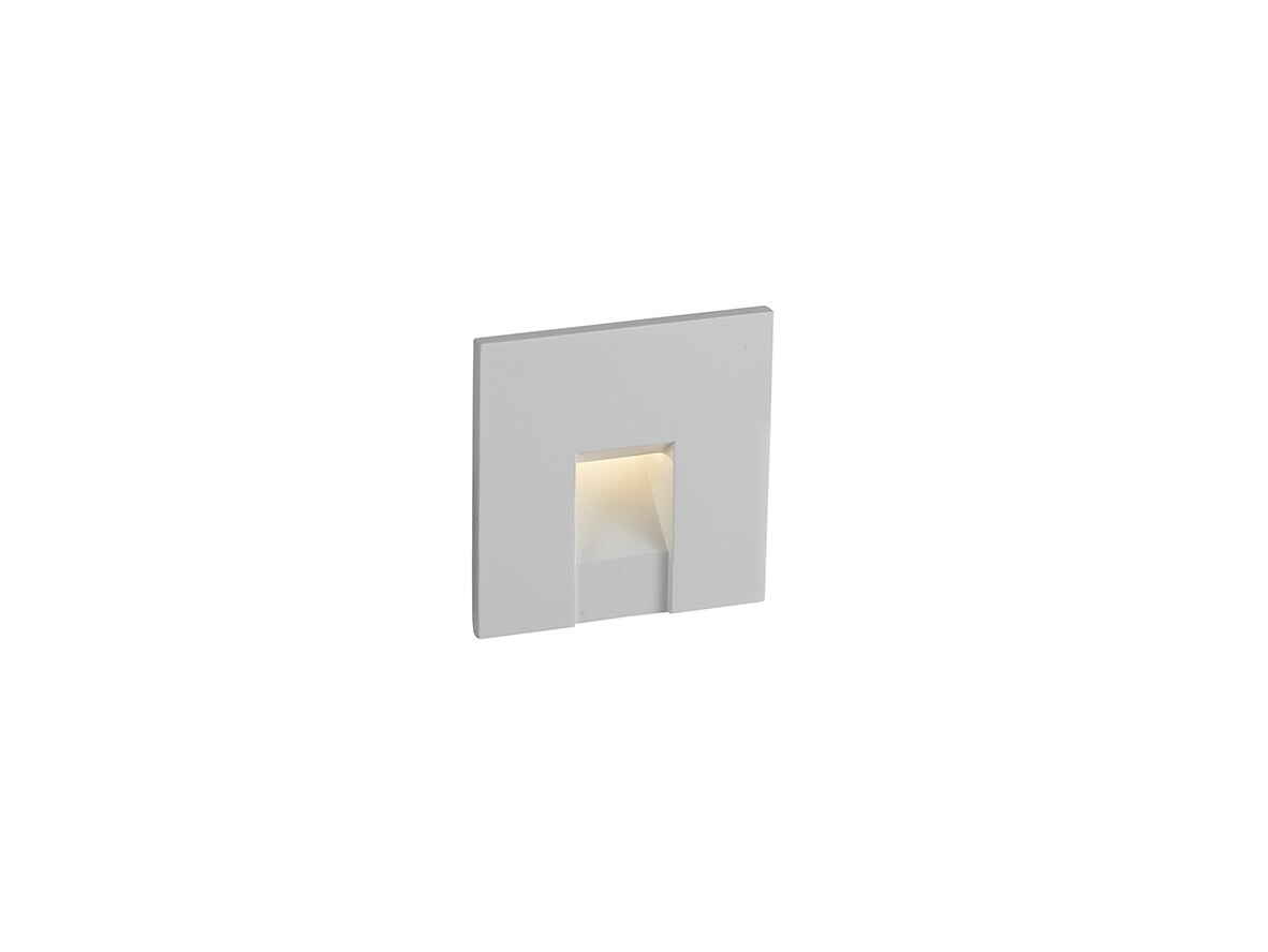 Antidark – Nox Step LED Upotettu Seinävalaisin Square Alu/White Antidark