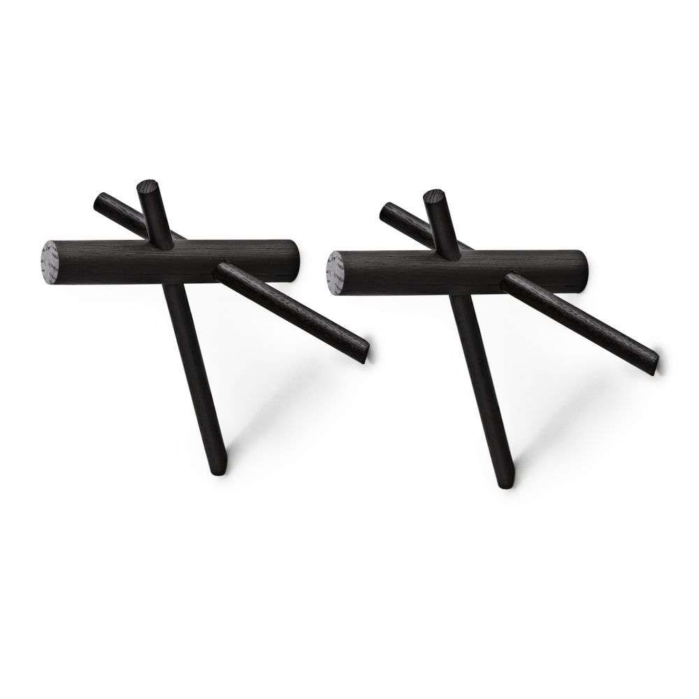 Normann Copenhagen – Sticks Hooks 2 pcs. Black