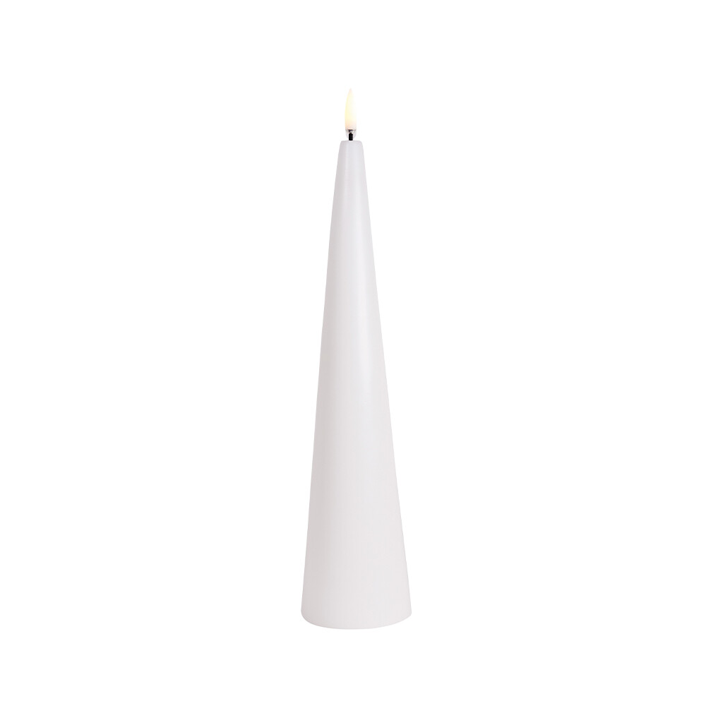 Uyuni Lighting – Cone Kynttilä LED 6,8×30 cm Nordic Valkoinen/Smooth Lighting