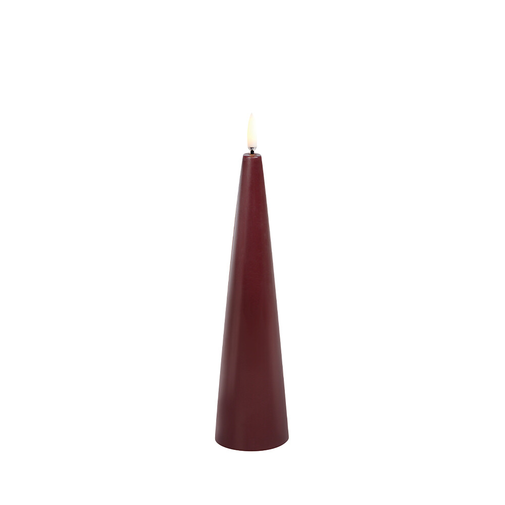 Uyuni Lighting – Cone Kynttilä LED 5,8×21,5 cm Wine Punainen/Smooth Lighting