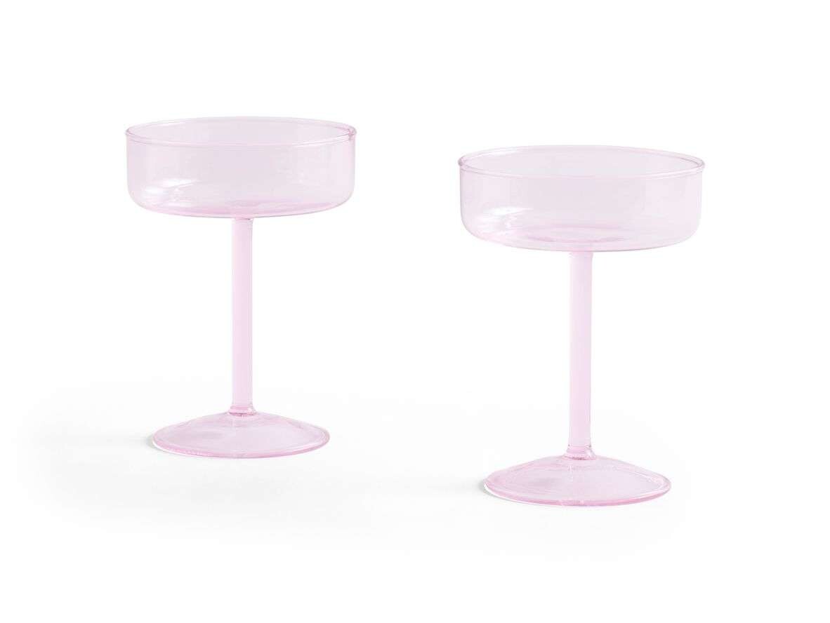 HAY – Tint Coupe Glass Set of 2 Pink