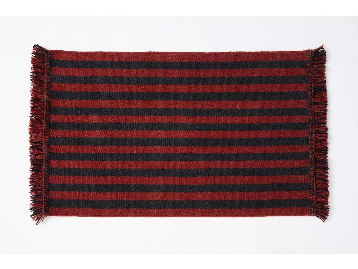 HAY – Stripes and Stripes Wool Rug 95×52 Cherry HAY