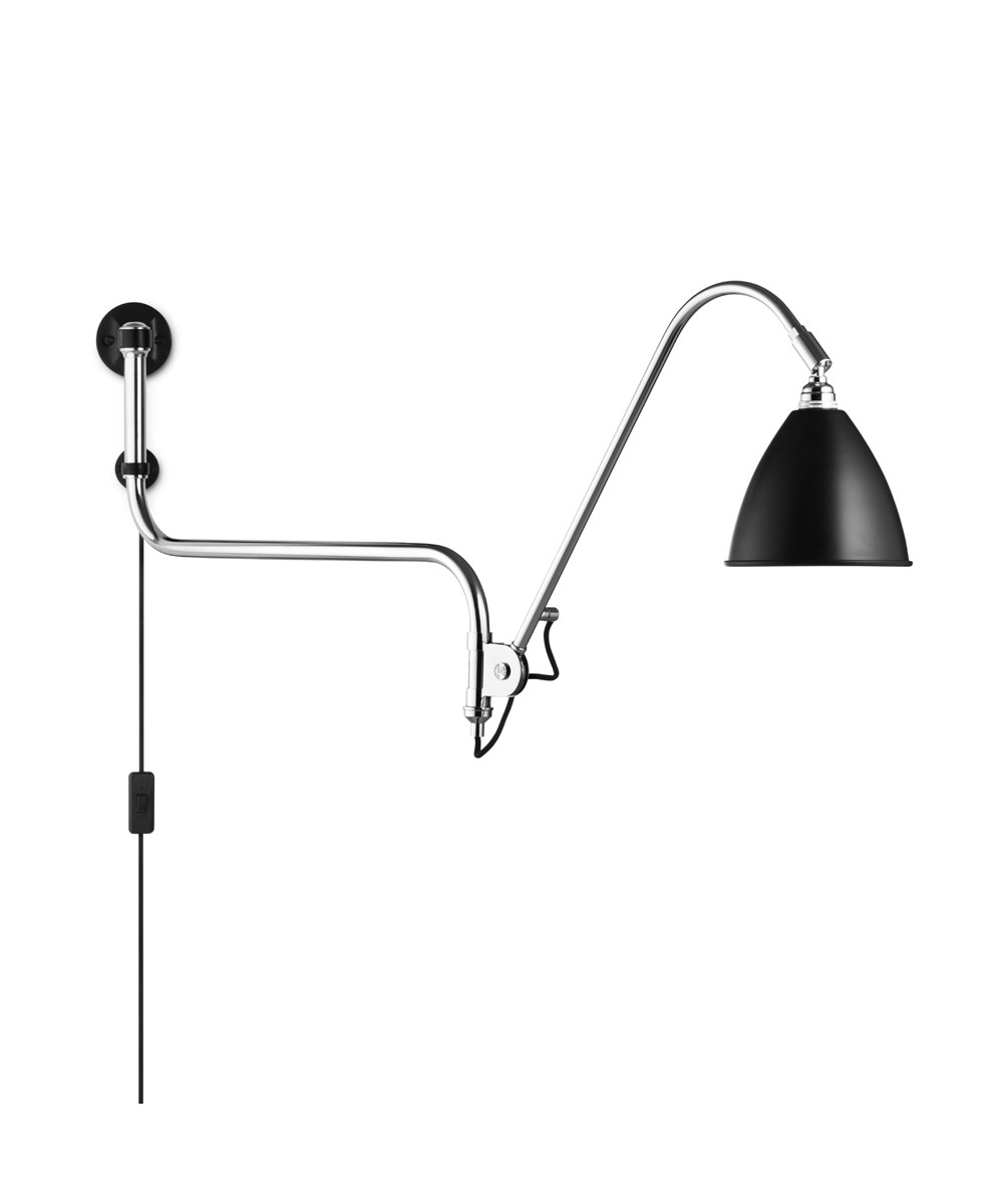 GUBI - Bestlite Bl10 Wandlamp Ø16 Chroom Zwart