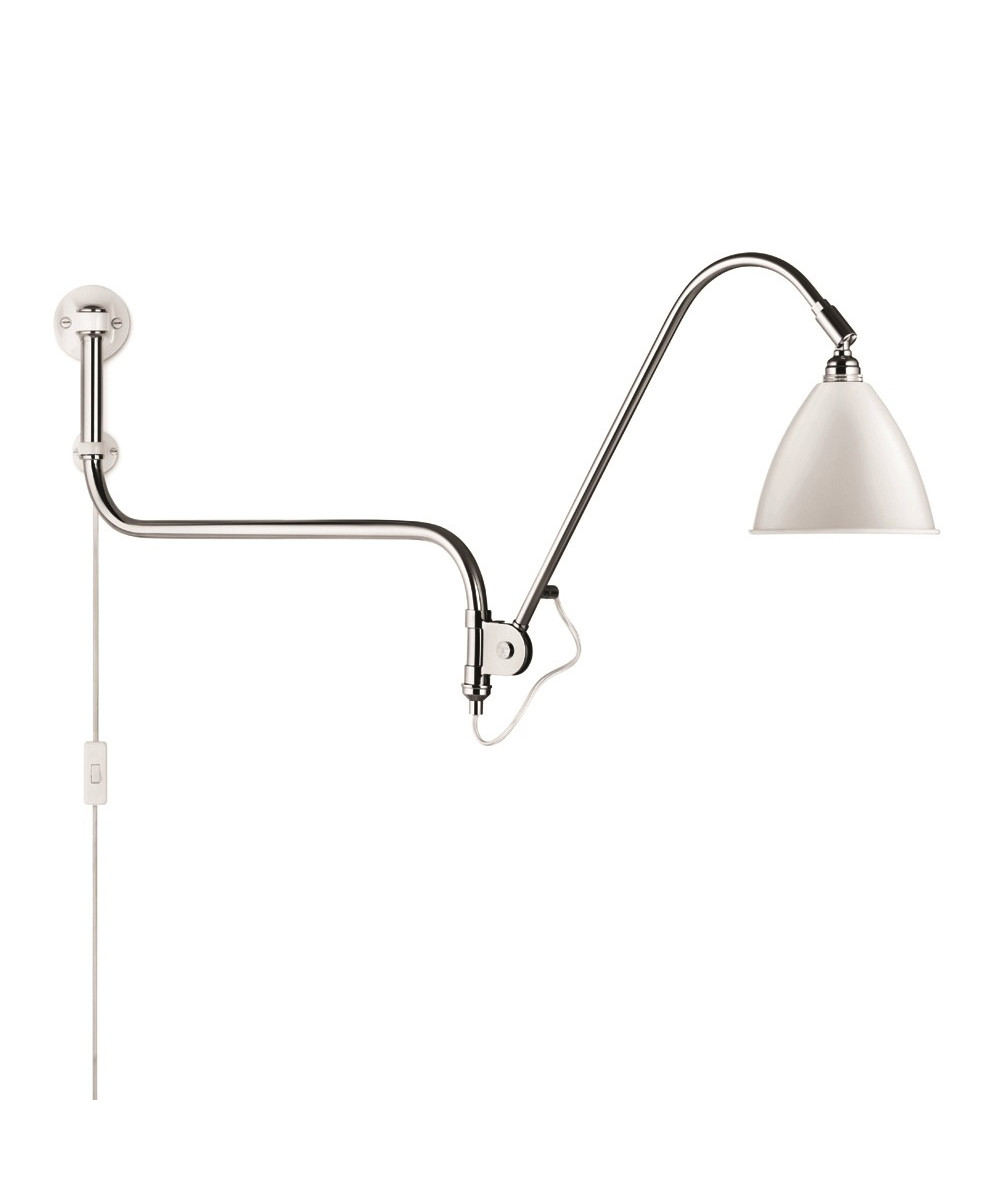 GUBI - Bestlite Bl10 Wandlamp Ø16 Chroom Matte Wit