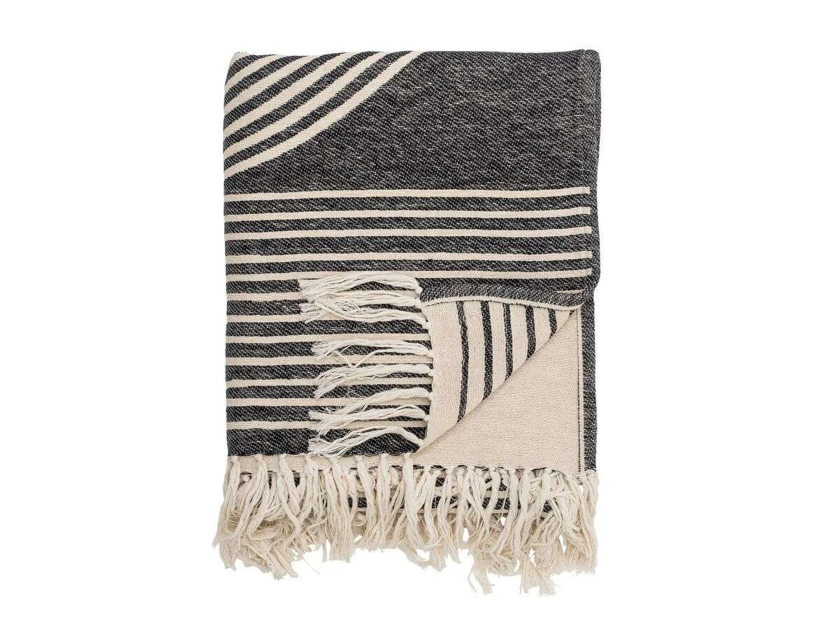 Bloomingville – Anek Throw Black/Cotton