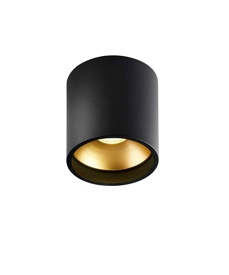 LIGHT-POINT - Solo 1 Rond Plafondlamp 3000K Zwart/Goud Light-Point