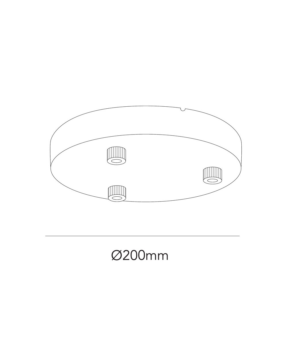 LIGHT-POINT - Ceiling Base Ø200/3 Hanglamp Wit