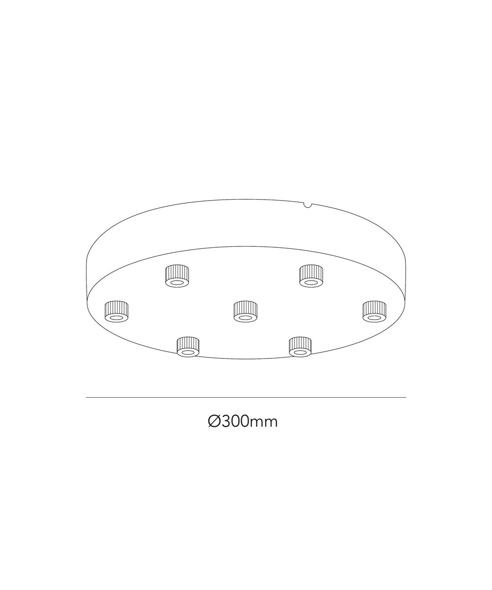 LIGHT-POINT - Ceiling Base Ø300/7 Hanglamp Wit