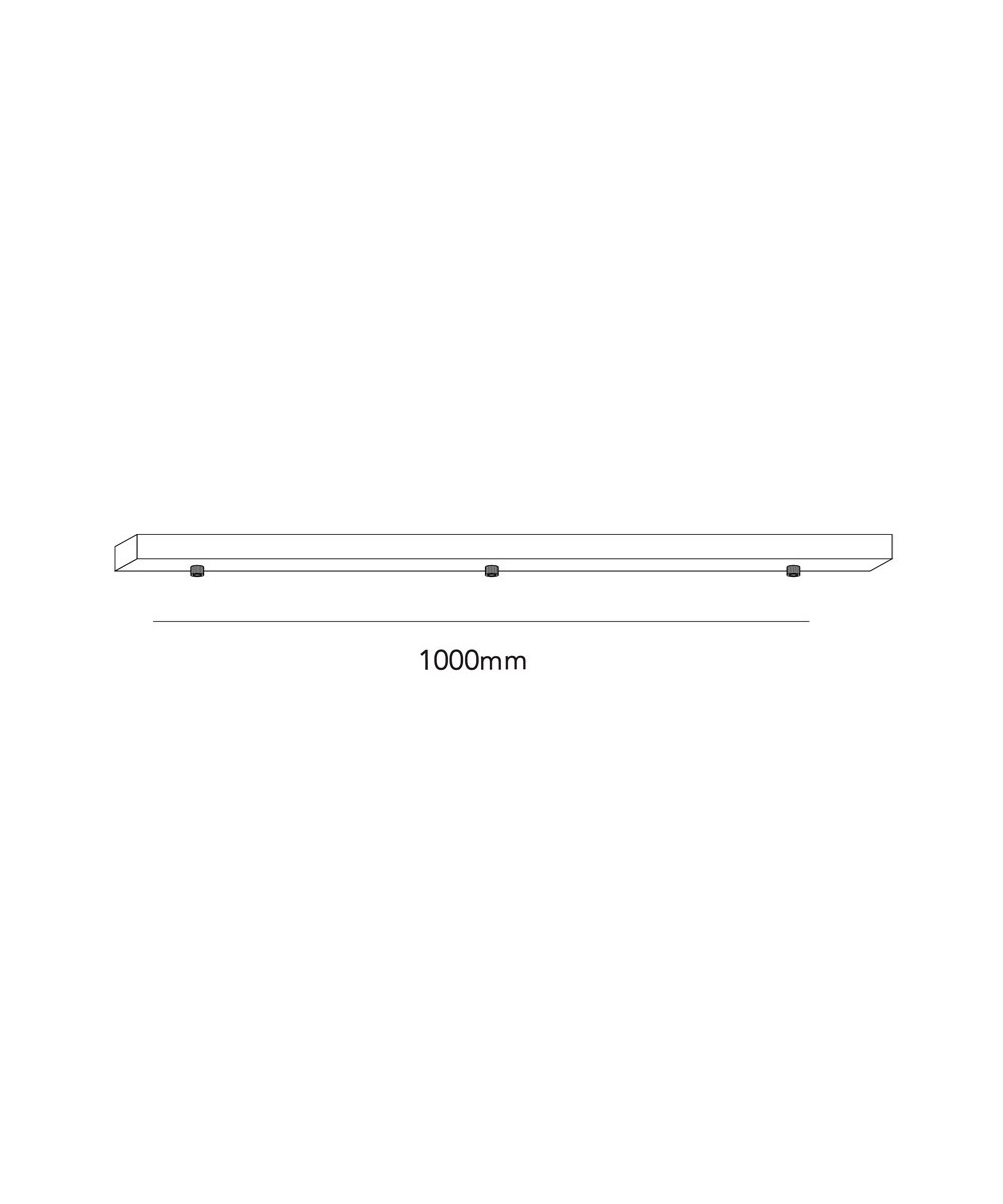 LIGHT-POINT - Ceiling Base L1000/3 Hanglamp Zwart