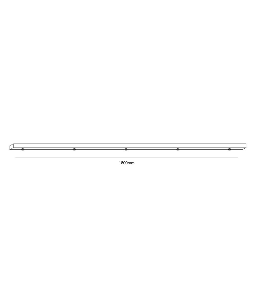 LIGHT-POINT - Ceiling Base L1800/5 Hanglamp Zwart