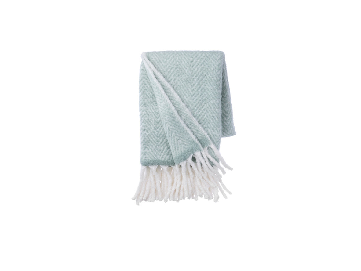 Cozy Living – Mathea Throw Herringbone Jungle Green Cozy Living