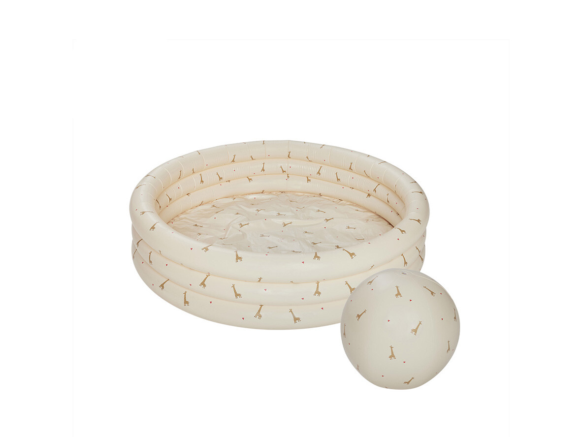 OYOY Living Design – Giraffe Swimming Pool Small & Beach Ball Butter OYOY Living Design