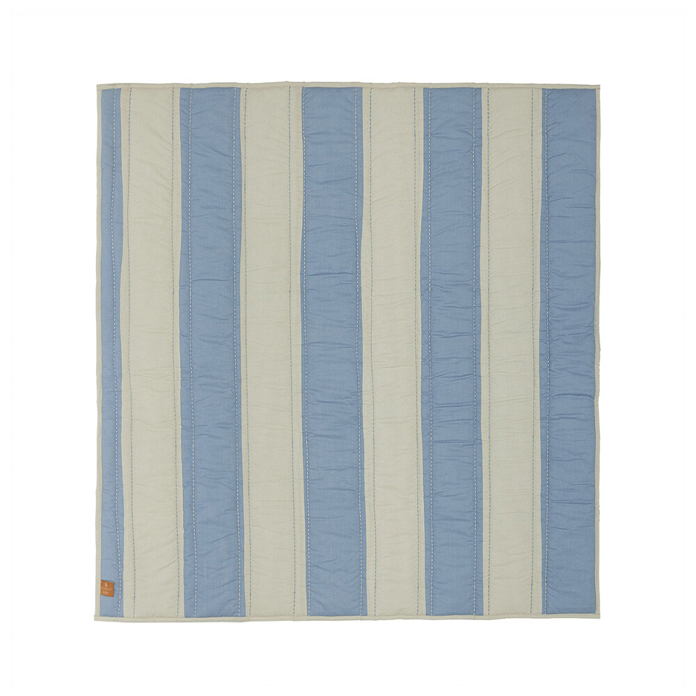 OYOY Living Design – Striped Quilted Päiväpeite Sininen/Clay