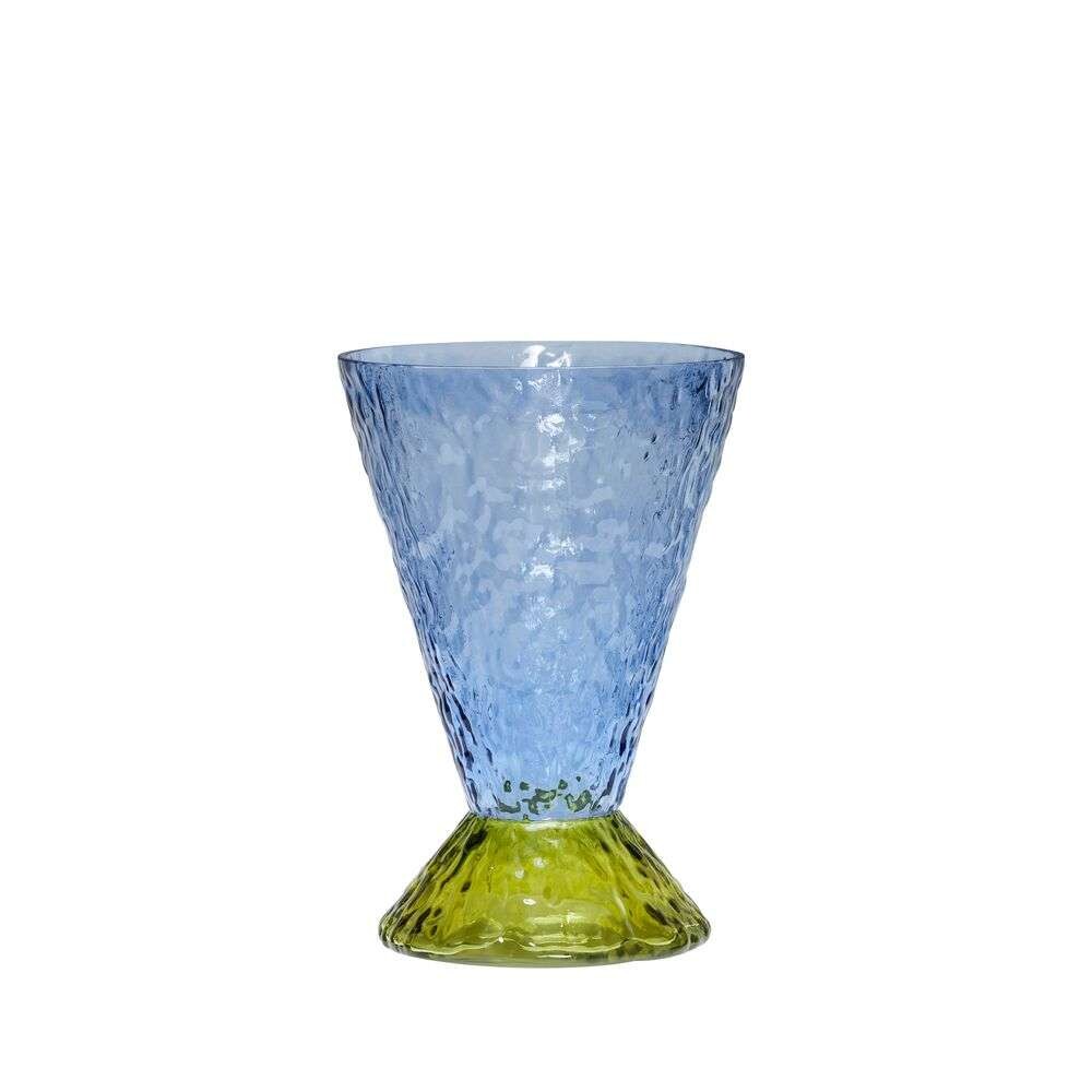 Hübsch – Abyss Vase Light Blue/Olive