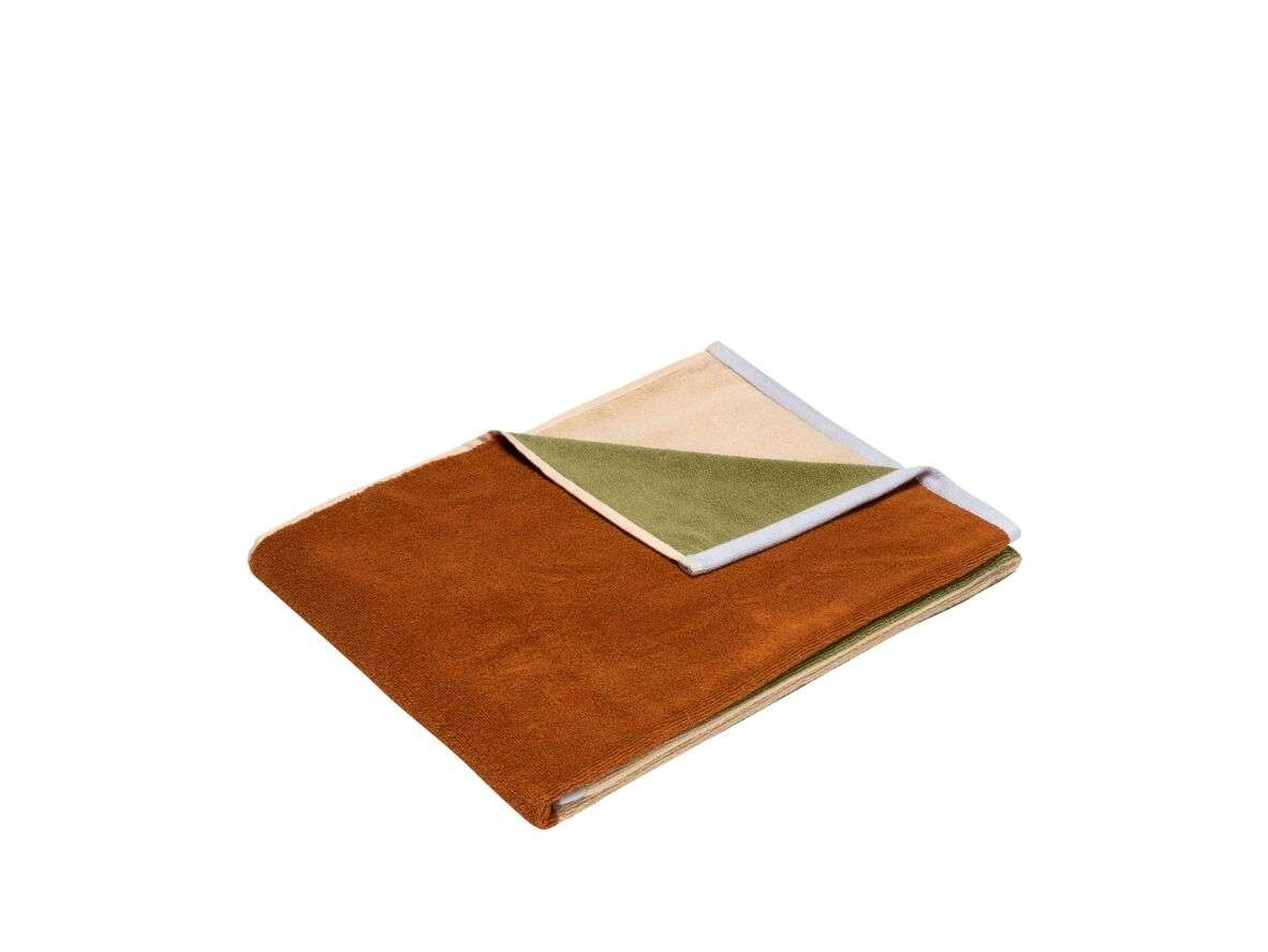 Hübsch – Block Towel Large Brown/Multicolour