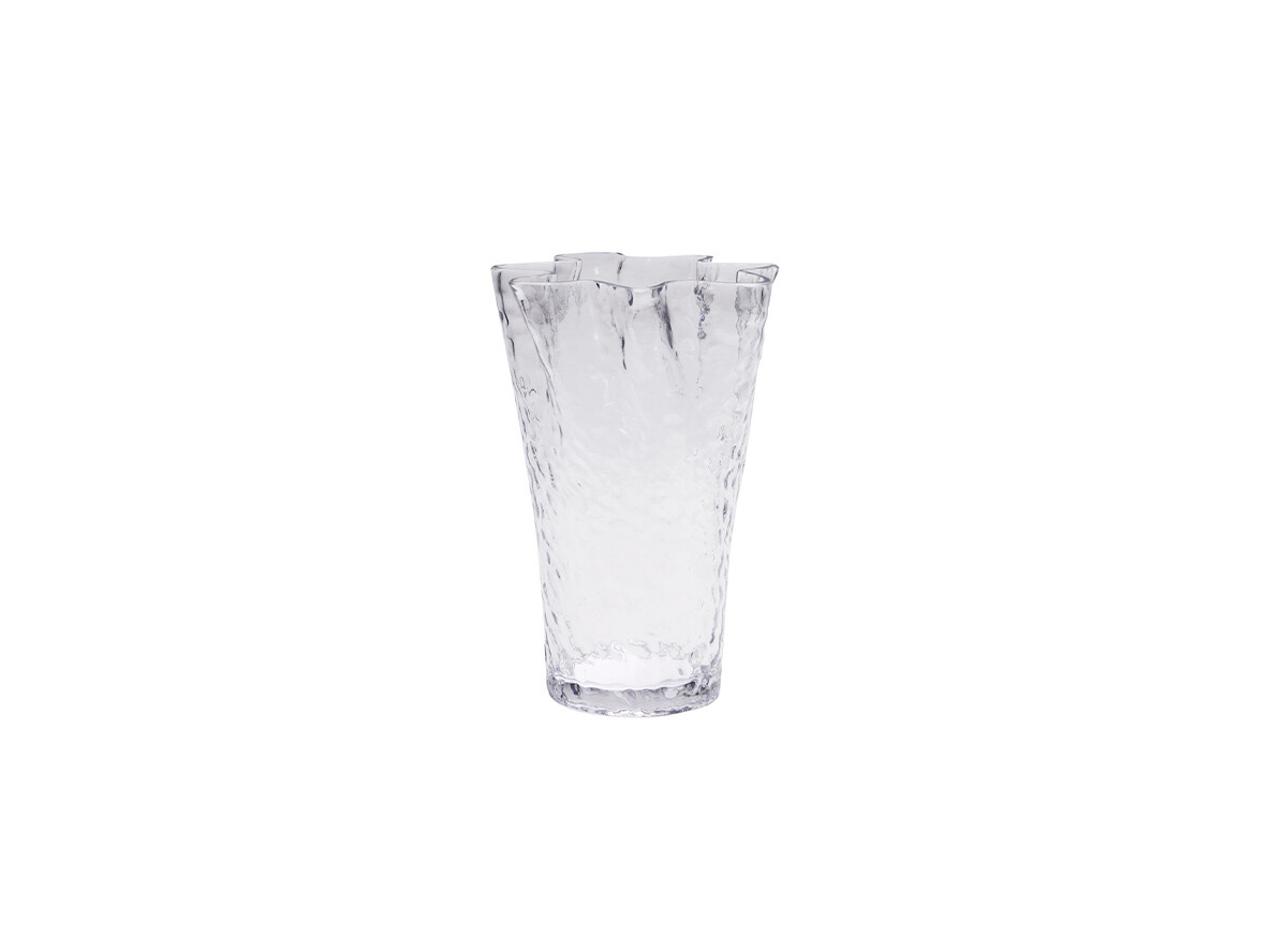 Hübsch – Ruffle Vase Clear