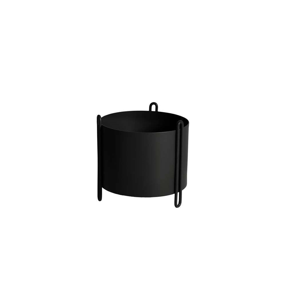 Woud – Pidestall Planter Small Black