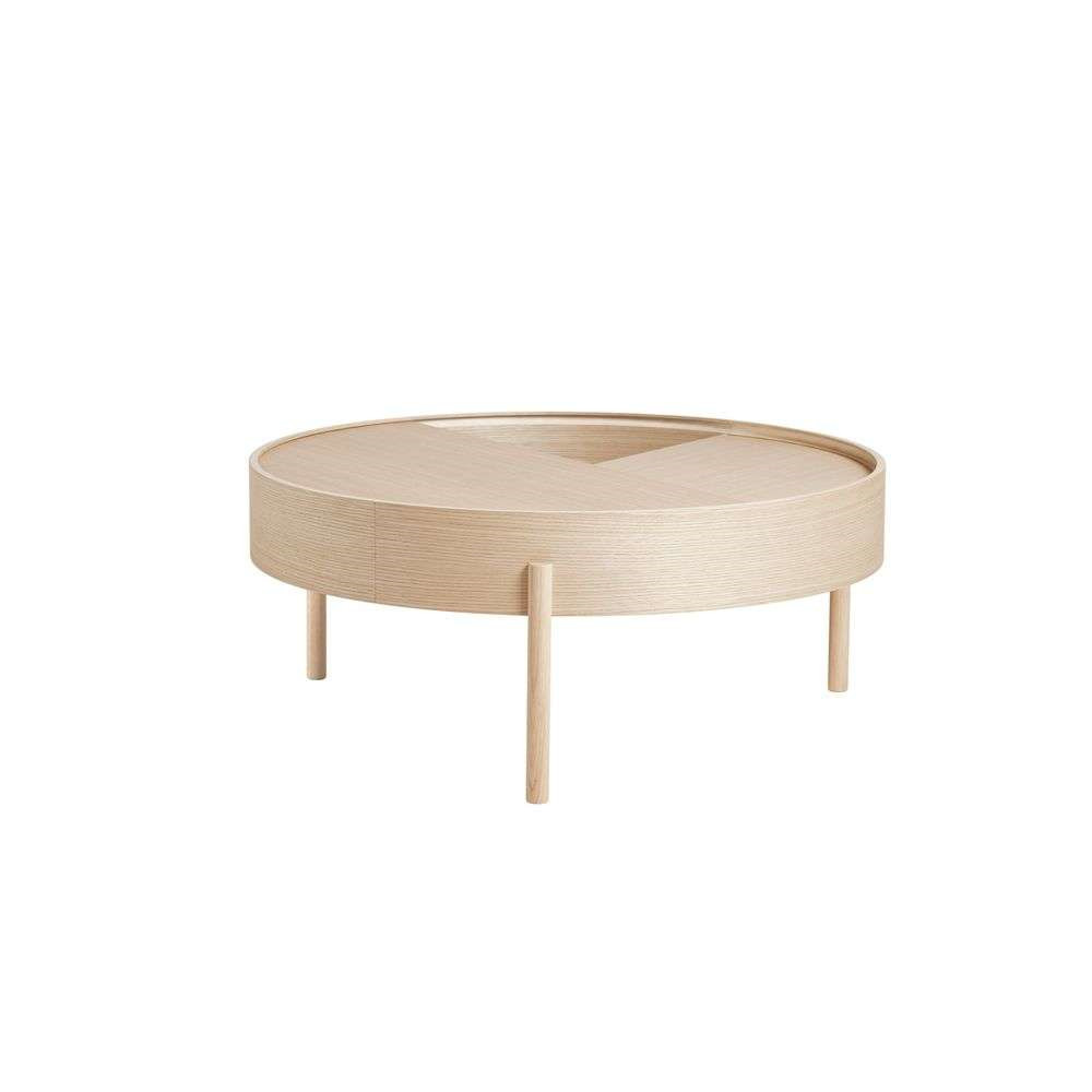 Woud - Arc Coffee Table Ø89 White Ash