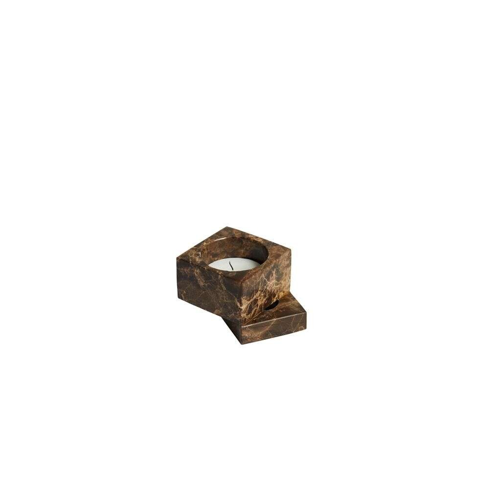 Woud – Jeu de dés 1 Candle Holder Brown Marble Woud