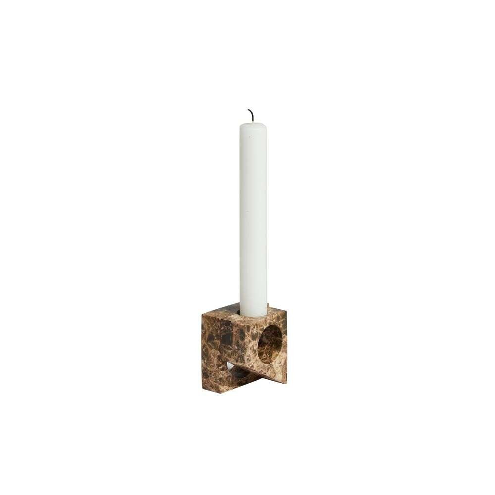 Woud – Jeu de dés 2 Candle Holder Brown Marble