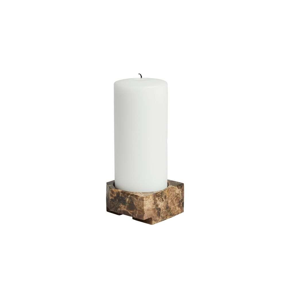 Woud – Jeu de dés 3 Candle Holder Brown Marble