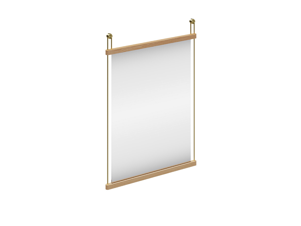 Woud – Suspended Mirror Small Tammi/Satin Messinki