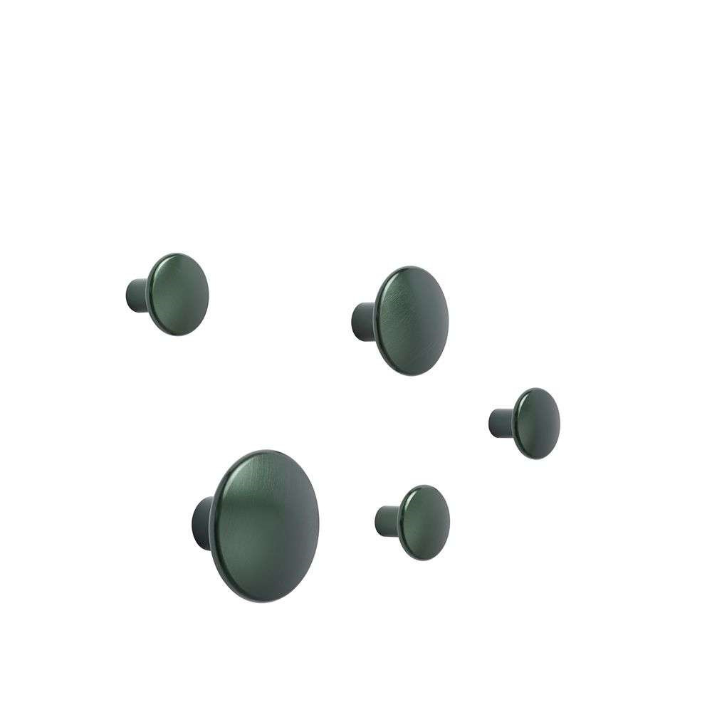 Muuto – Dots Metal Set Of 5 Dark Green Muuto