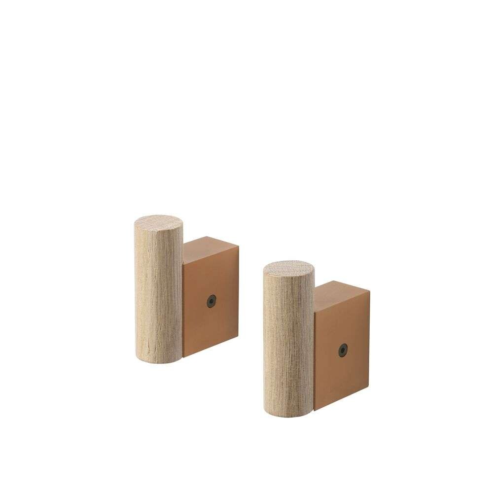 Muuto – Attach Coat Hook Set of 2 Oak/Burnt Orange