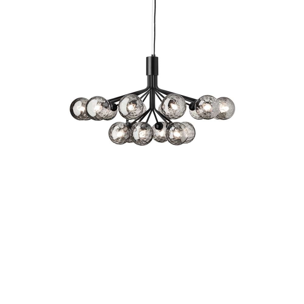 Nuura – Apiales 18 Chandelier Satin Black/Optic Smoked Nuura