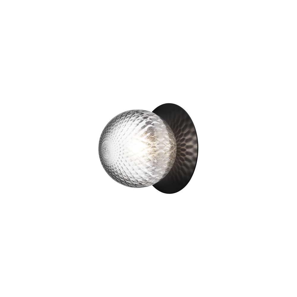 Nuura - Liila 1 Wand-/Plafondlamp IP44 Medium Black/Optic Clear