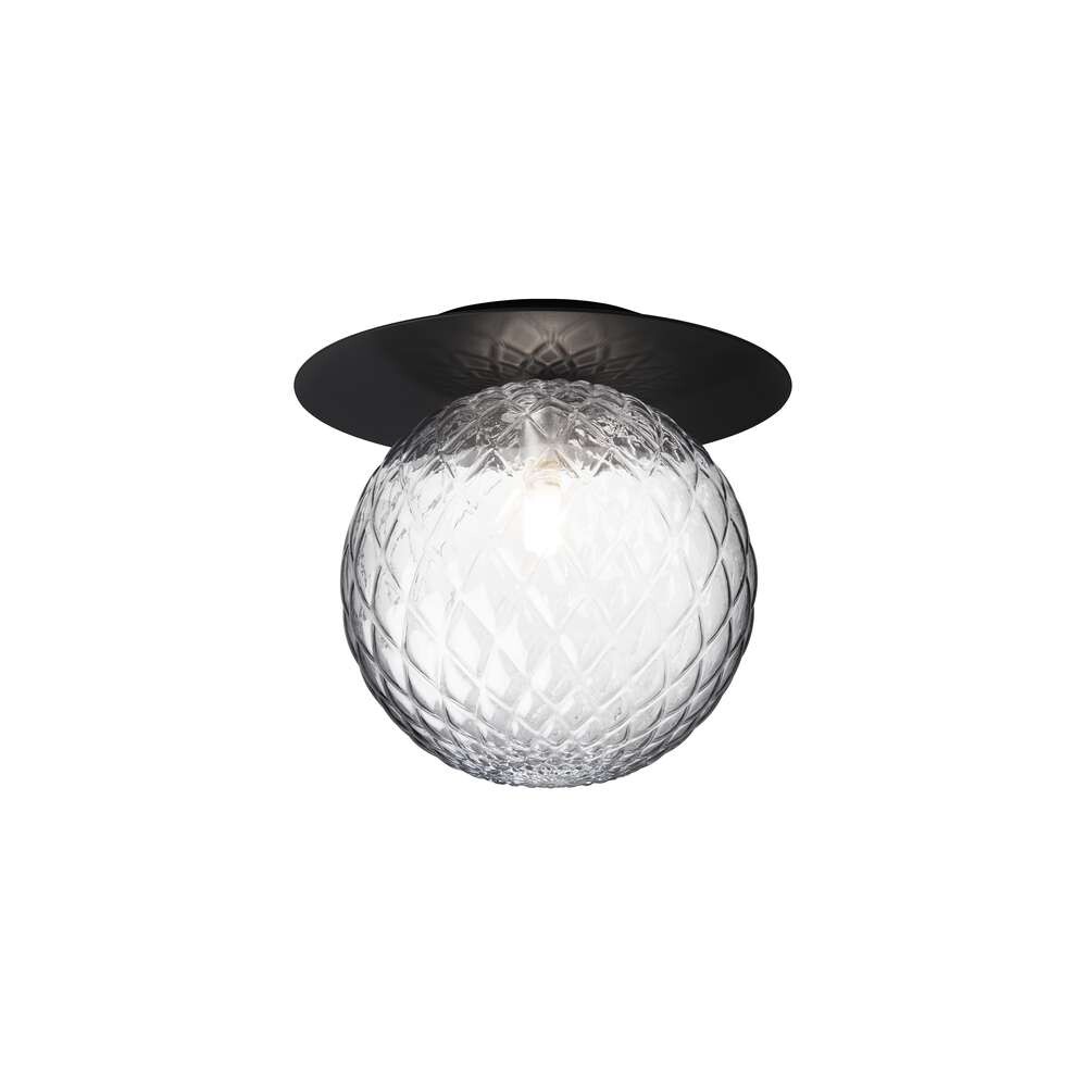 Nuura - Liila 1 Large Wand-/Plafondlamp IP44 Black/Optic Clear