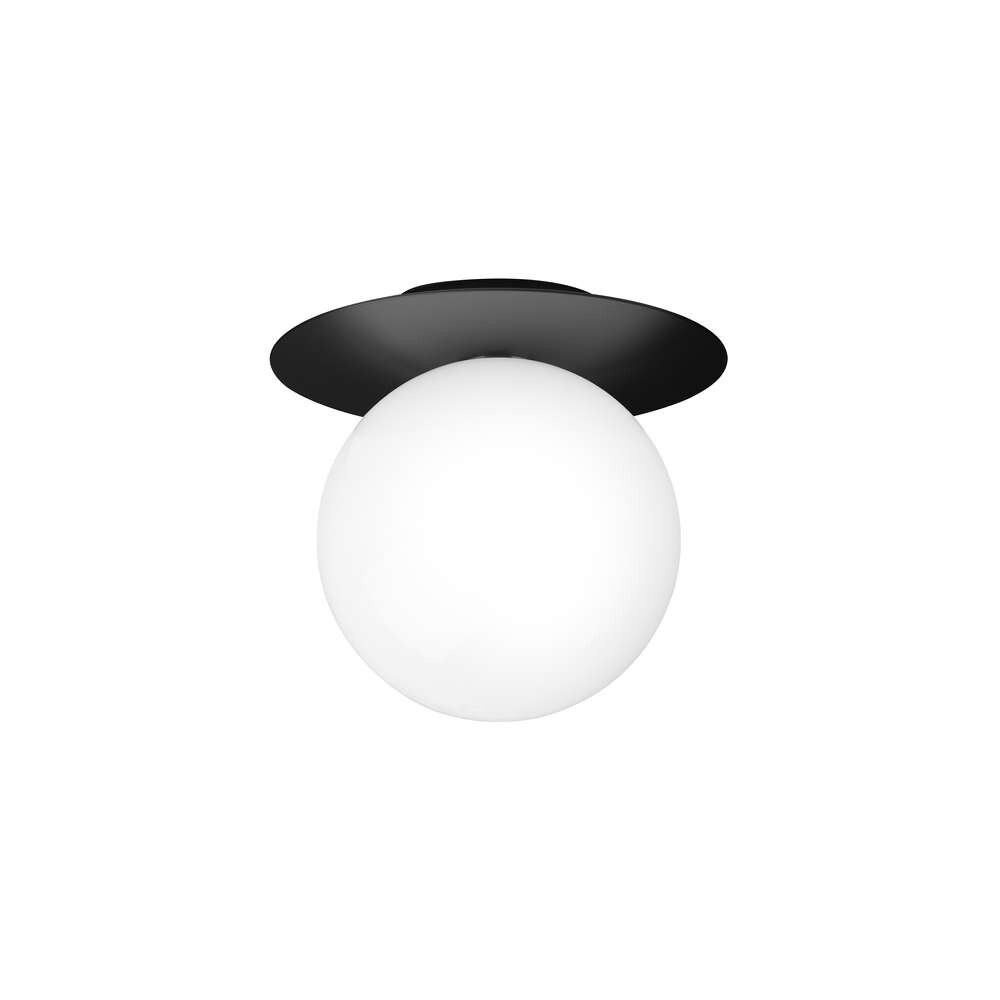 Nuura - Liila 1 Large Wand-/Plafondlamp IP44 Black/Opal