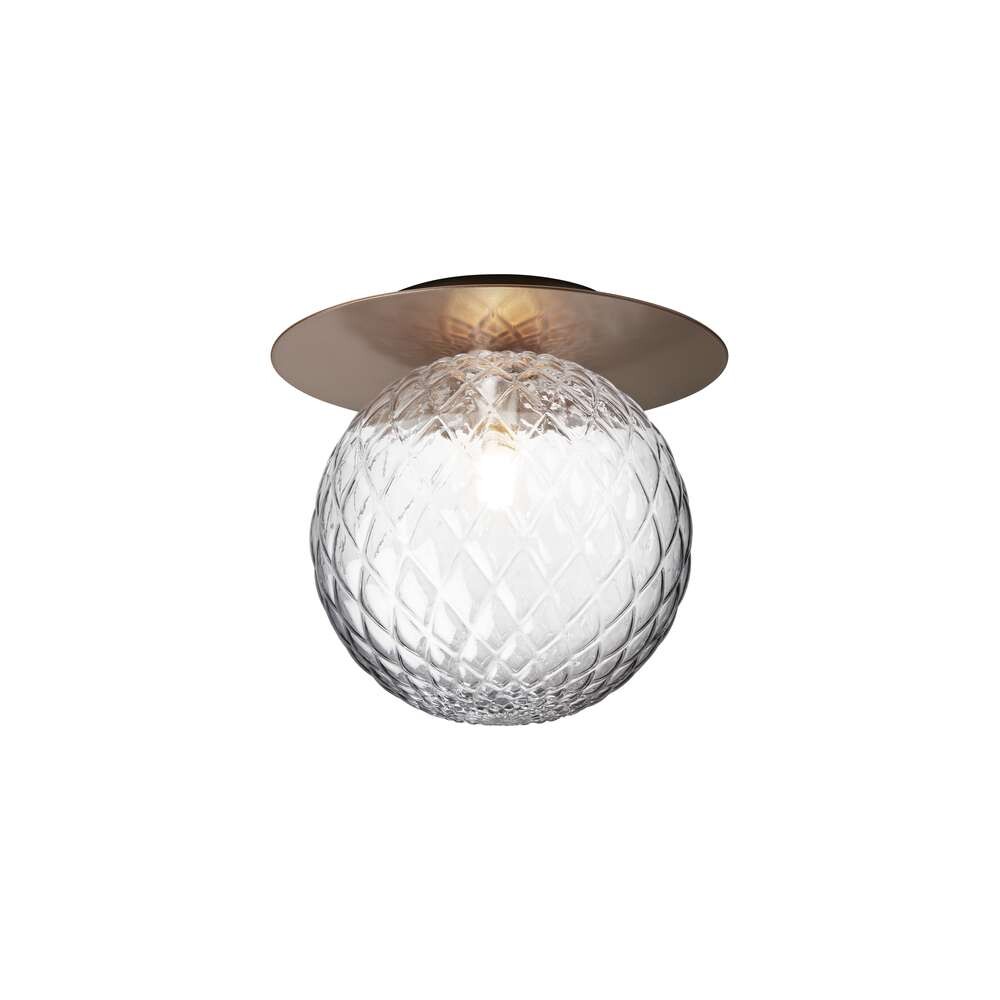 Nuura - Liila 1 Large Wand-/Plafondlamp IP44 Dark Bronze/Optic Clear