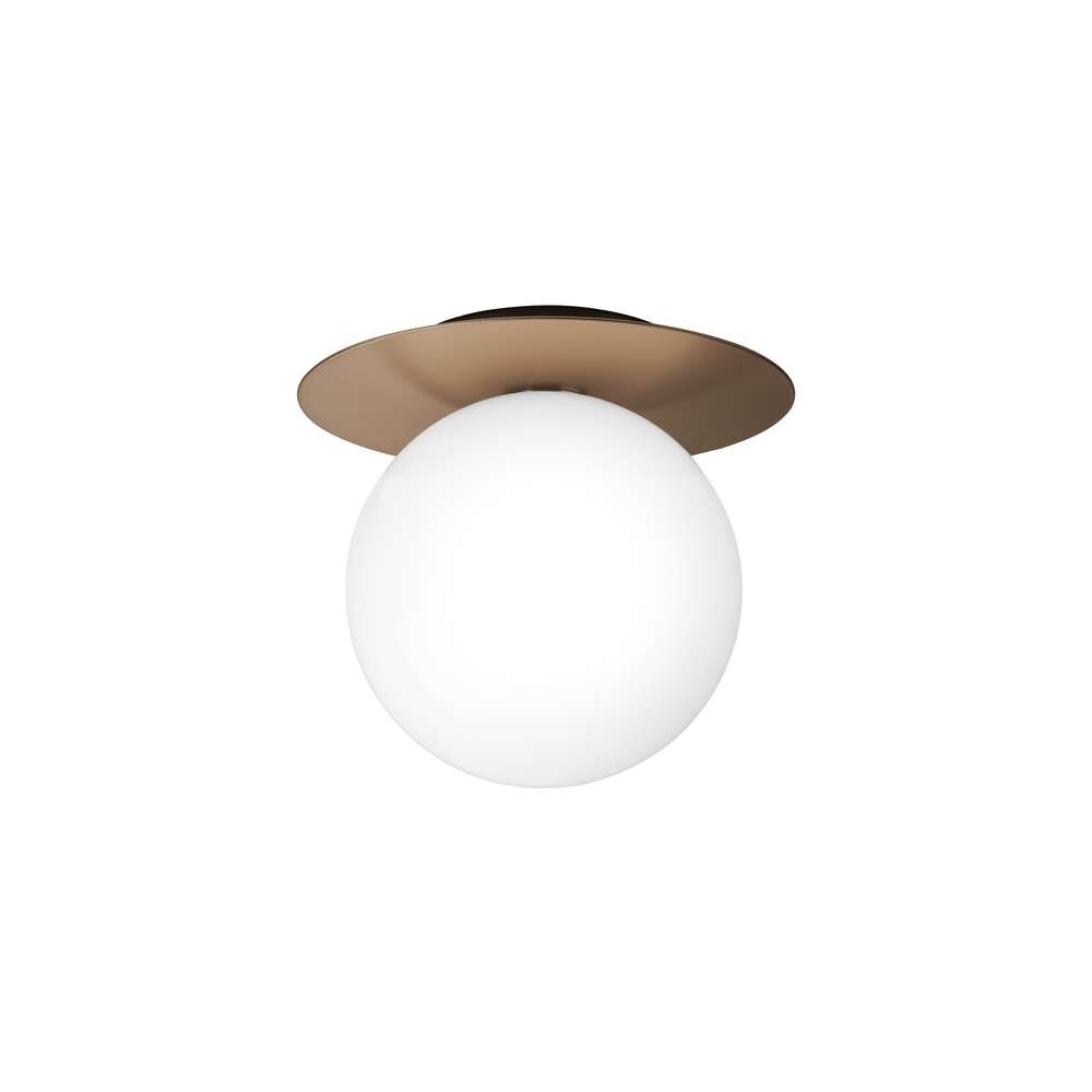 Nuura - Liila 1 Large Wand-/Plafondlamp IP44 Dark Bronze/Opal