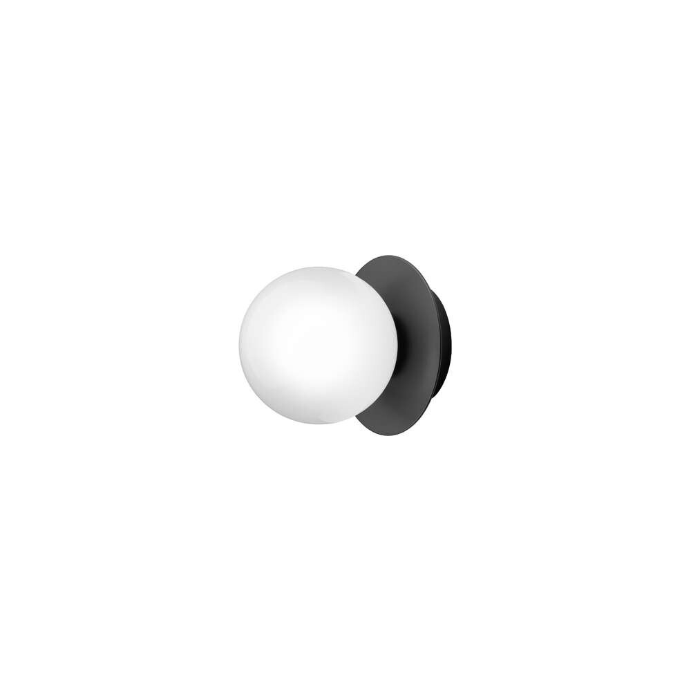 Nuura - Liila 1 Small Wand-/Plafondlamp IP44 Black/Opal