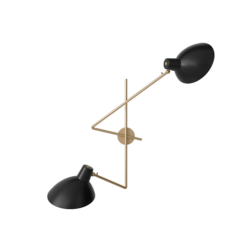 Astep - VV Cinquanta Twin Wandlamp Brass/Black