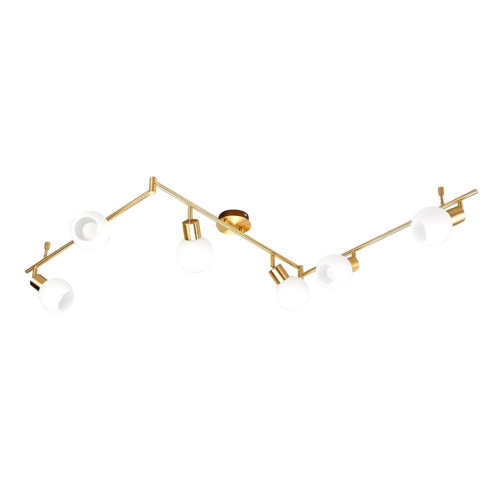 Lindby – Eleina 6 Kattovalaisin Brass Lindby