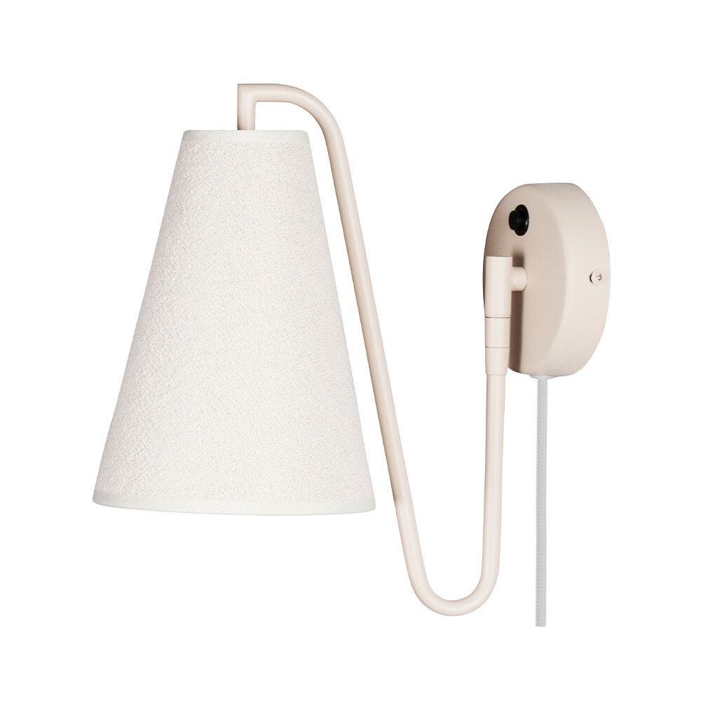 Globen Lighting - Lou Wandlamp Bouclé Wit/Beige