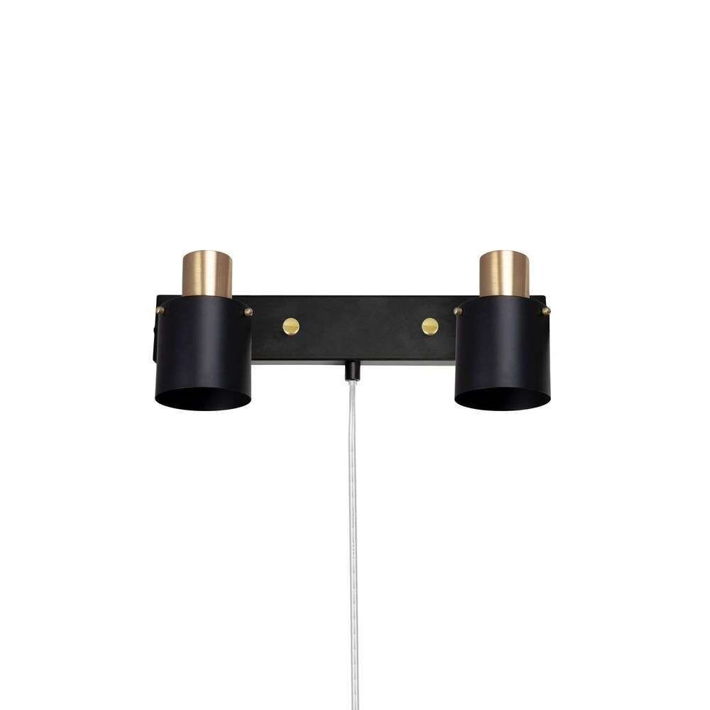 Globen Lighting – Clark 2 Seinävalaisin Black/Brushed Brass Globen Lighting