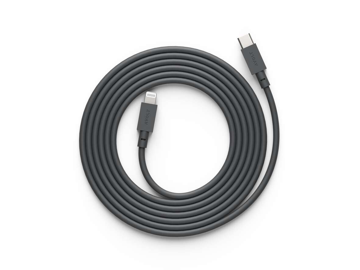 Avolt – Cable 1 USB-C to Lightning 2m Stockholm Black