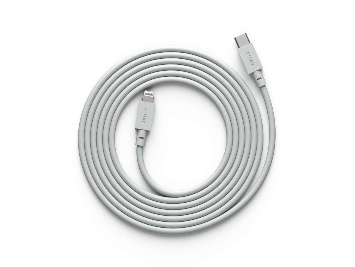 Avolt – Cable 1 USB-C to Lightning 2m Gotland Gray