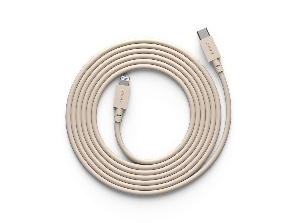 Avolt Stikdåser – Cable 1 USB-C to Lightning 2m Beige Avolt