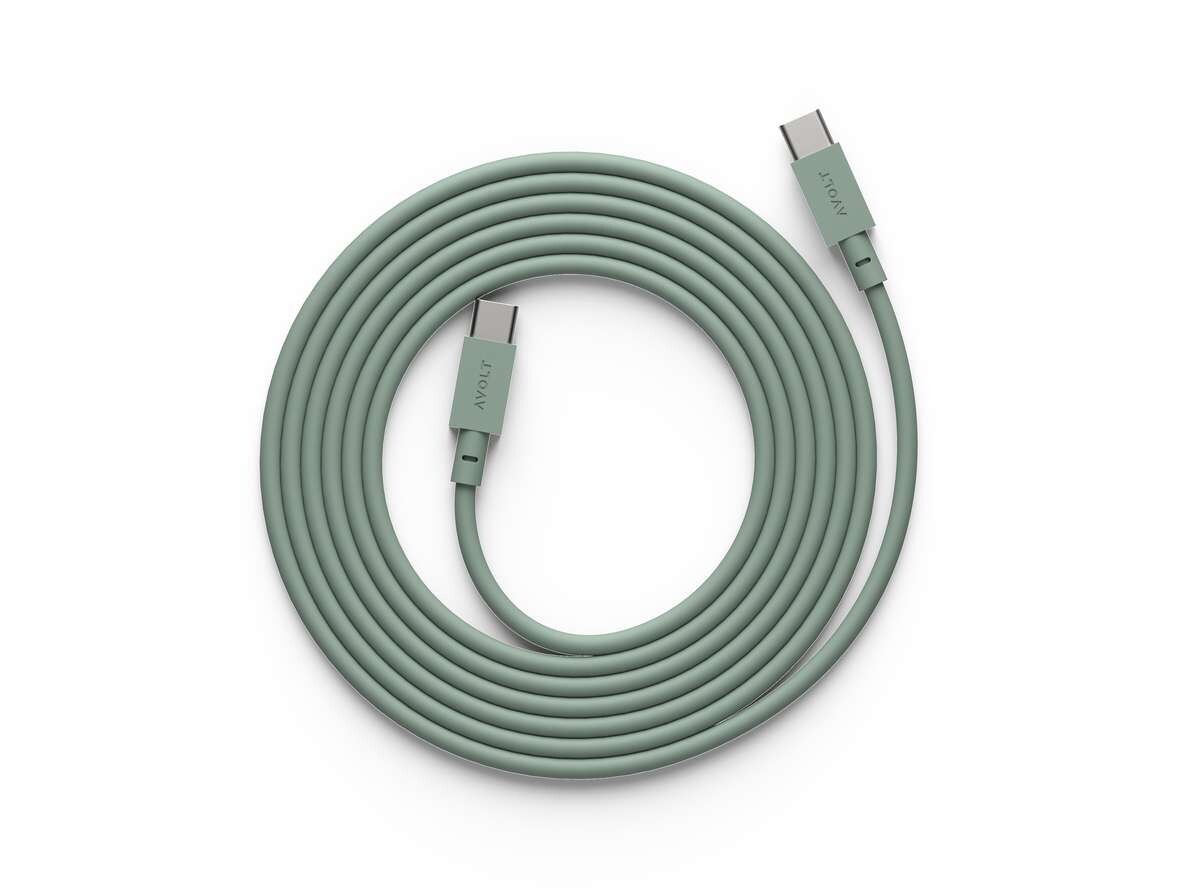 Avolt – Cable 1 USB-C to USB-C 2m Oak Green