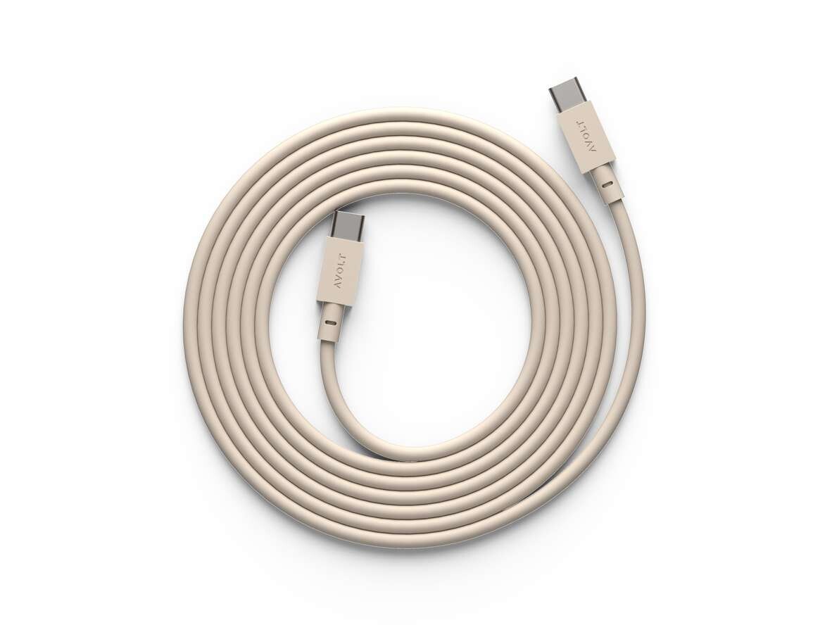 Avolt – Cable 1 USB-C to USB-C 2m Beige